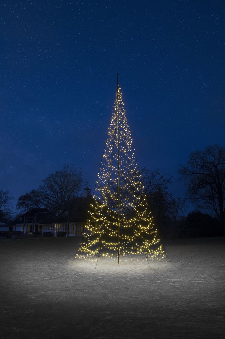 fairybell vlaggenmast kerstboom 8 meter 1500 leds warm white